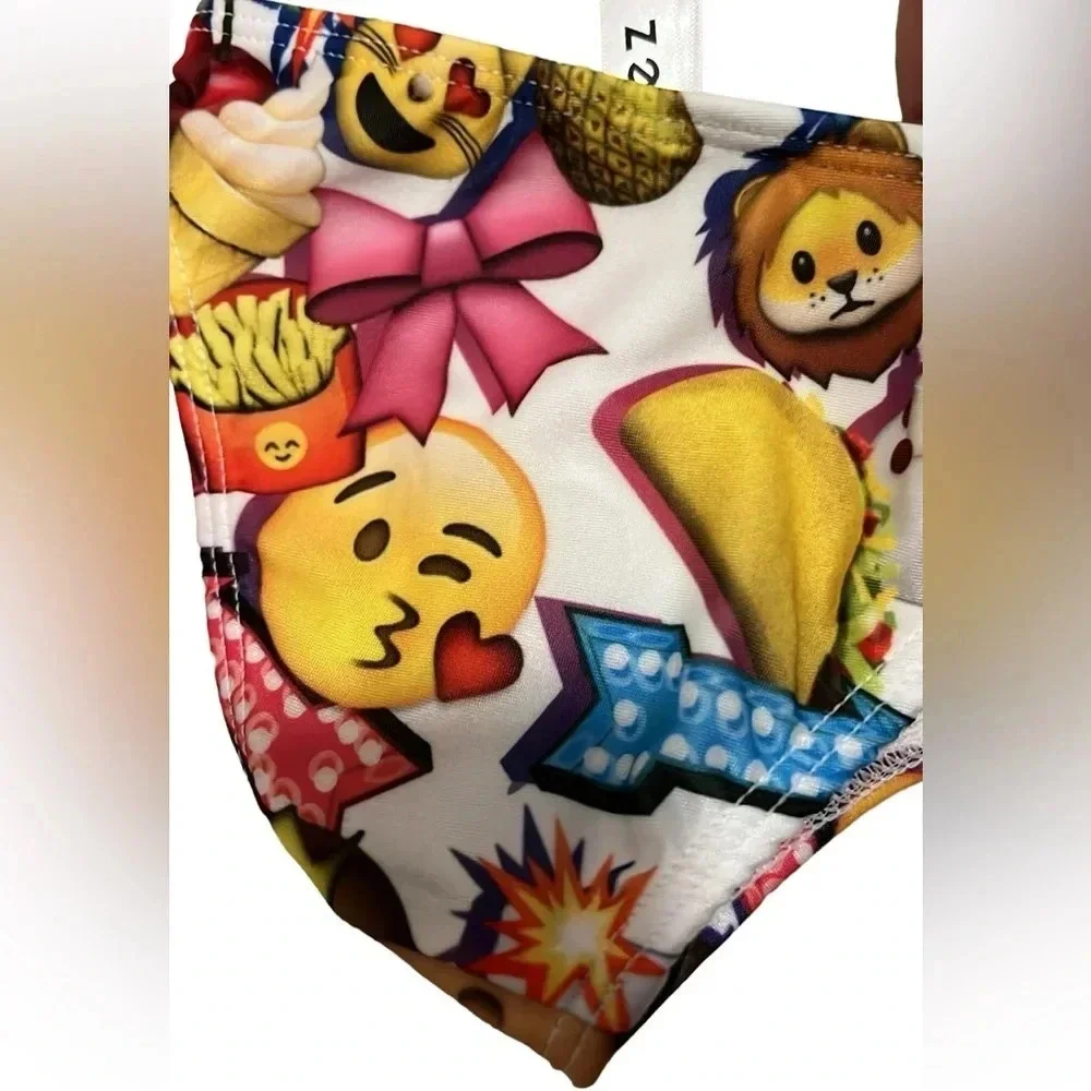 NWT Terez Kids emoji two piece swimsuit size 2